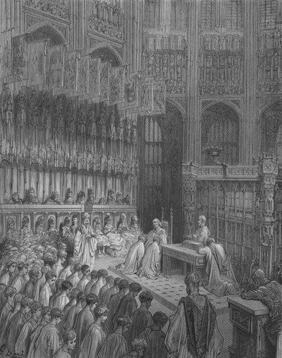 Confirmation des enfants à Westminster - Gustave after Dore